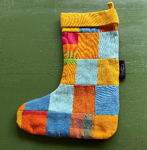 Patchwork Stocking (Blue Multi)