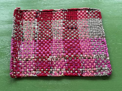 Recycled Saree Placemat (Pink/Multi)