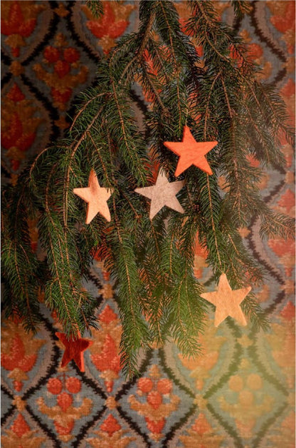 Set of 6 Festive Stars Decorations - Harmony Mint